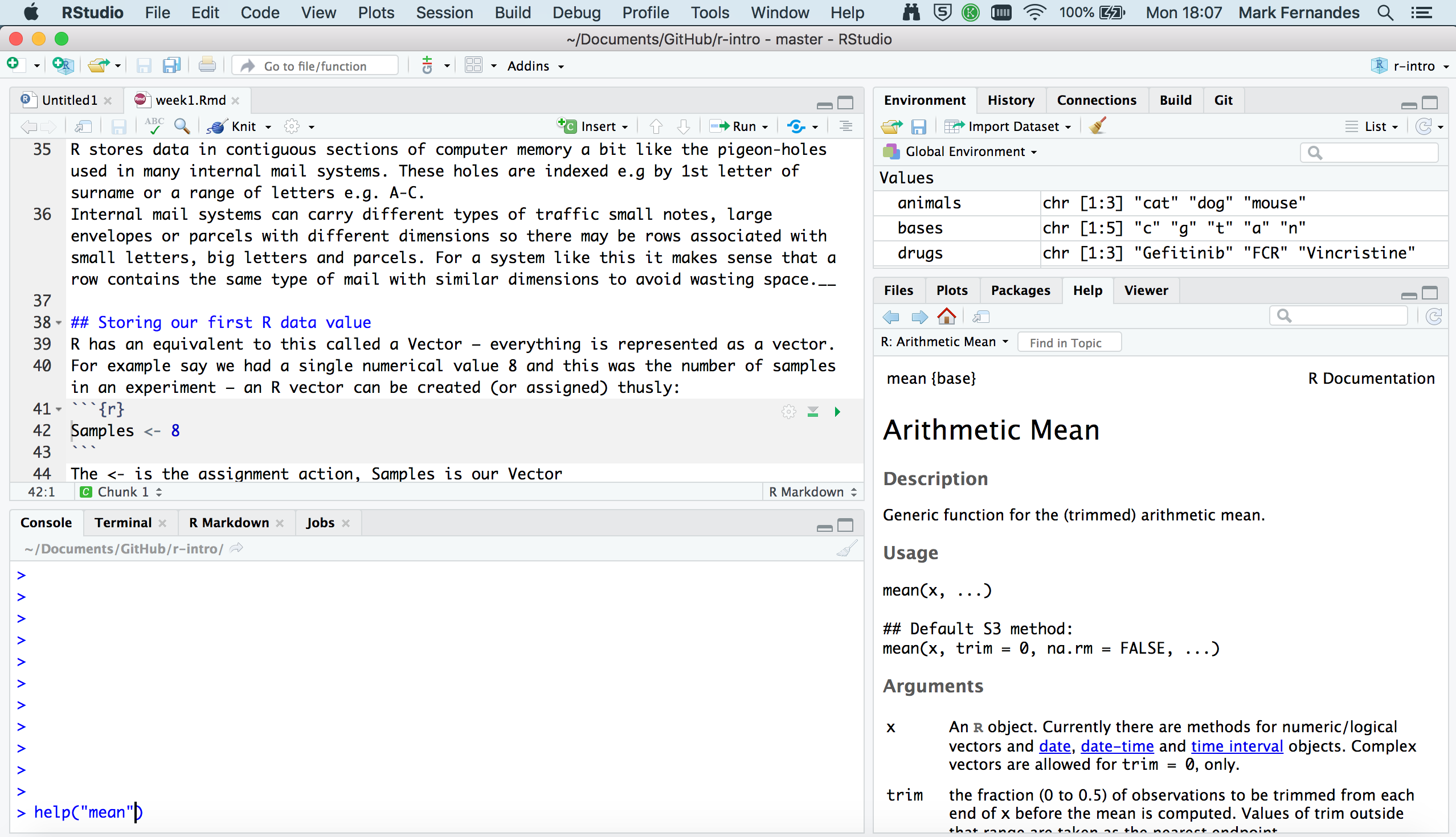 Rstudio screenshot